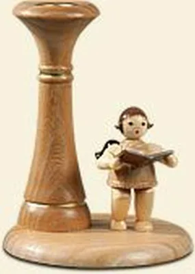 Produktbild von Kerzenhalter Engel mit Gesangbuch und Krone Höhe 6,5cm NEU
