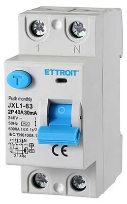 Produktbild von FI-Schutzschalter 2P 40 A 30 mA ETTROIT JX324061