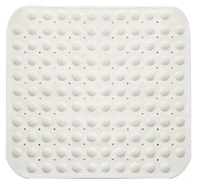 Productafbeelding van Douwmat 48x48 cm, antislip met zuignappen en massagefunctie, wit