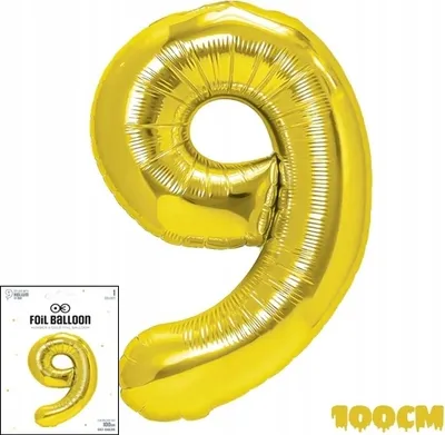 Produktbild von 9 Golden Foliar Ballon For Birthday Party Acommodation 100Cm