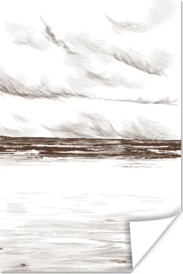 Produktbild von MuchoWow® Poster Meer - Himmel - Strand 40x60 cm - Plakate für die Wand - Poster Babyzimmer