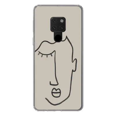 Produktbild von MuchoWow® Handyhülle Schutzhülle Hülle für Huawei P40 Lite Auge - Abstrakt - Strichzeichnung Silikon Softcase Handy Hülle - Handy