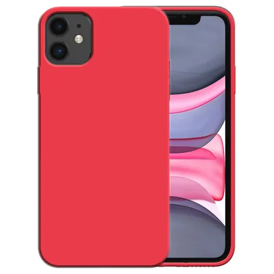 Produktbild von Smartphonica Silikonhülle für iPhone 11 Hülle mit weicher Innenseite - Rot