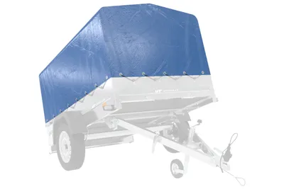 Produktbild von UNITRAILER Anhängerplane 230x125 cm Blau Hochplane 80 cm