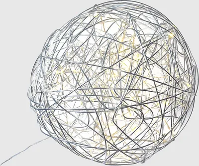 Produktbild von 3D Weihnachtskugel "Galax" mit 100 LEDs - Silber - ø37,5 cm