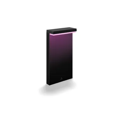 Produktbild von Philips Hue White and Color ambiance Nyro Outdoor Sockelleuchte schwarz, Intelligente Sockel-/Pfostenbeleuchtung, Bluetooth/Zigbee, Schwarz, LED, Metall, Nicht austauschbare(s) Leuchtmittel