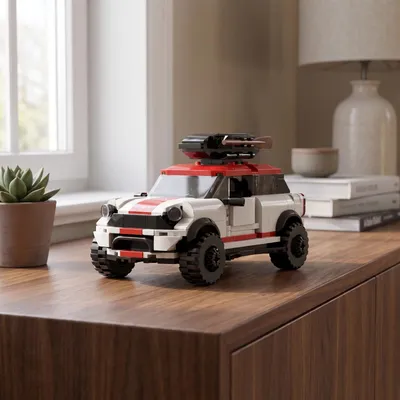 Produktbild von BlockBuddie™ MOC Countryman Speed JCW Rennwagen Klemmbaustein Set 395 Teile Kreative Garage Bausteine Spielzeug Geschenk für Jungen