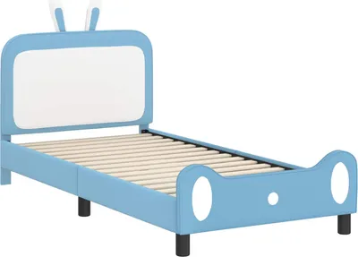 Obrázek produktu pro Rám postele pro děti s čelem Modrá 90 x 190 cm PU