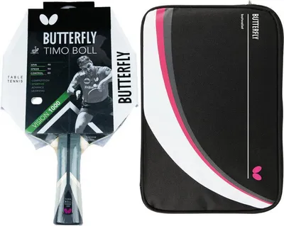 Produktbild von Butterfly 1x Timo Boll Vision 1000 Tischtennisschläger + Tischtennishülle Drive Case II