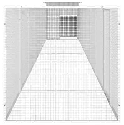 Produktbild von vidaXL Hühnerkäfig Grau 800x91x100 cm Verzinkter Stahl
