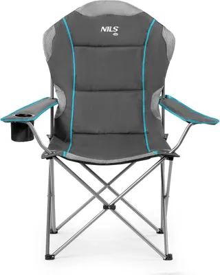 Produktbild von NILS NC3080 Campingstuhl – Klappbarer Outdoor-Stuhl Angelstuhl mit Tragetasche Hellgrau