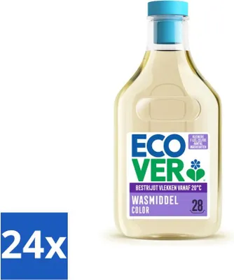 Produktbild von Ecover - Flüssigwaschmittel - Color - Apfelblüte & Freesie - 1 Liter - 28 Wäschen - Vorteilspack - 24 Stücke