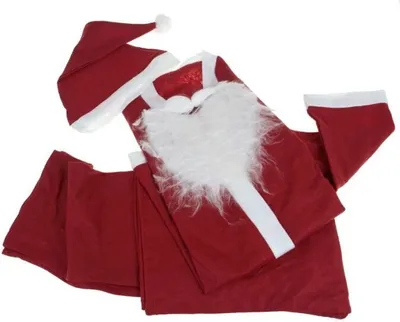 Produktbild von Edles Weihnachtsmann Kostüm rot-weiss - Einheitsgröße