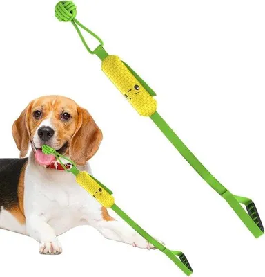 Produktbild von Hundespielzeug Pull - Kauspielzeug Hund - Interaktives Spiel - Mit Pieper - 90 x 7 cm - Mais
