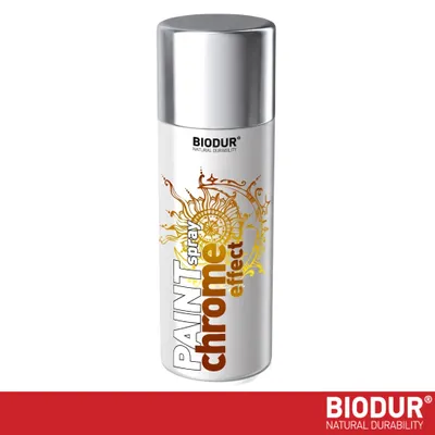 Productafbeelding van BIODUR Metallic Spuitbus Zilver - Chroom Spiegeleffect - 400 ml - Hoogglans - Sneldrogend - Interieur Decoratie