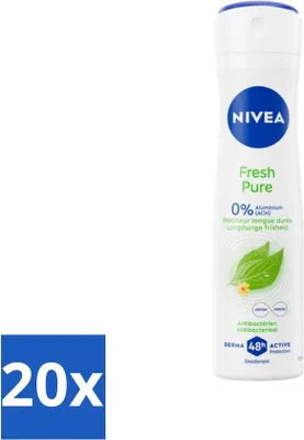 Produktbild von Nivea - Deodorant - Spray - Fresh Pure - Langanhaltende Frische - 150 ml - Vorteilspack - 20 Stücke