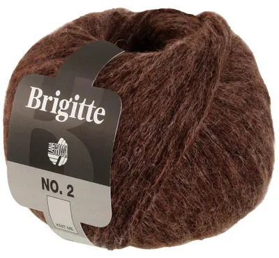 Produktbild von Lana Grossa BRIGITTE NO. 2 Wolle 50 g 140 m Alpaka Baumwolle Strickgarn Farbe 068 - Schokobraun