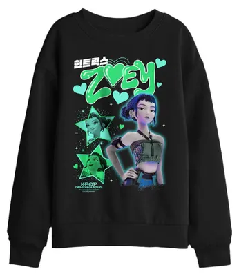 Obrázek produktu pro Mikina "Huntrix" s motivem K-Pop lovců démonů – dětská, model TV42965 (velikost 140-146), černá barva