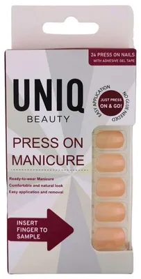 Produktbild von UNIQ Click On Press On Maniküre Kunstnägel - Nude - 24 Stück