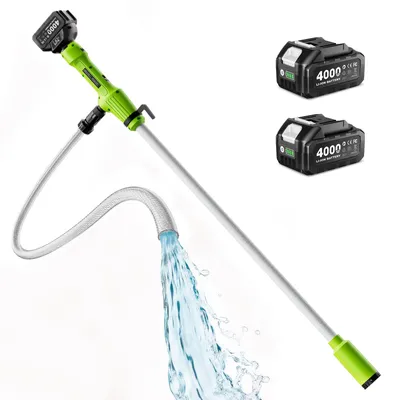 Akkustaabpumpe 2725 l/h, 5 m Förderhöhe, 2×4000 mAh, für Wasser/Diesel