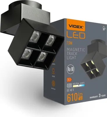 Obrázok produktu pre LED svietidlo na lištu VIDEX 7,5 W 4000 K čierne