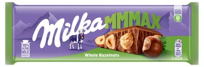 Produktbild von Milka Mmmax Whole Hazelnuts Milchschokolade 250 g