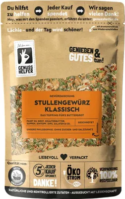 Produktbild von Stullengewürz Klassisch, geschrotet, Stullenwürzer für mehr Geschmack auf dem Brot, 75g