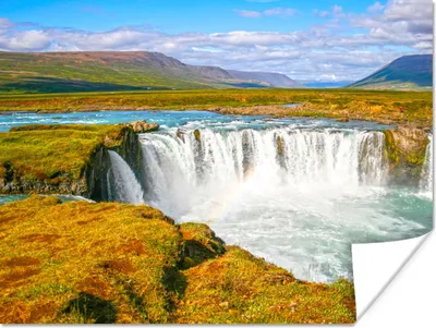 Produktbild von MuchoWow® Poster Wasserfall - Wasser - Natur 160x120 cm - Foto Plakat