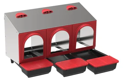 Obrázek produktu pro Kovové hnízdo pro slepice s 2 nebo 3 oddíly
