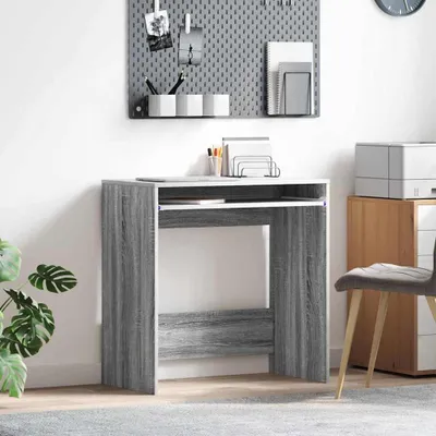 Image de Bureau exclusif - Structure en bois imitation chêne Sonoma gris, dimensions : 77,5 x 43 x 79 cm