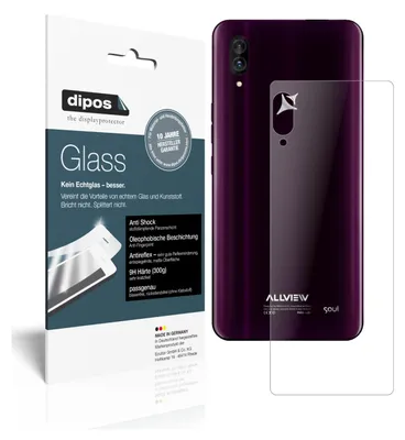 Produktbild von 2x Schutzfolie für Allview Soul X6 Xtreme Rückseite matt - Anti-Shock 9H Folie