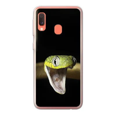 Produktbild von MuchoWow® Handyhülle Schutzhülle Hülle für Samsung Galaxy A20e Schlange - Tier - Schwarz Silikon Softcase Handy Hülle - Abdeckung