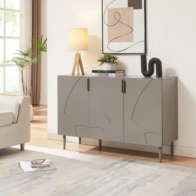 Produktbild von Sideboard 'Starvili' mit 3 Türen 75 x 115 x 38 cm Grau