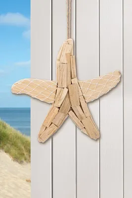 Immagine prodotto di Gilde Hänger, Seestern, Holz, naturfarben, VE 3, L. 3 cm, B. 30 cm, H. 30 cm 51456 4063387514566
