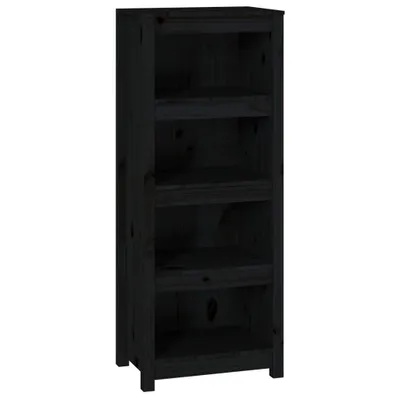Obrázek produktu pro vidaXL Knihovna černá 50x35x125,5 cm Borovicový masiv