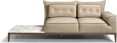 Produktbild von Luxus Garnitur Sofagarnitur 2+1 Sitz Sofa Sofas Sessel Leder 2tlg. PRIANERA