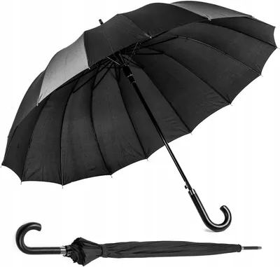 Produktbild von Ø120 REGENSCHIRM Schwarz Automatik Groß Stabil Stockschirm Golfschirm XXL Herren 8175