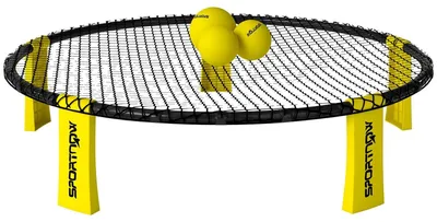 Zdjęcie produktu dla Zestaw Roundnet Zestaw do gry z siatką do zabawy 3 piłki torba do przenoszenia pompka do piłek spikeball Ø92 x 20 cm żółty