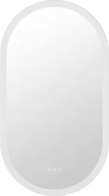 Image de Miroir de salle de bain ovale à LED - Avec éclairage, capteur tactile & anti-buée - 50x100cm - Pour salle de bain - montage mural - Lumière variable