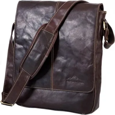 Produktbild von Alpenleder Messenger Bag Kansas Brandy Echt Leder Büffel-Leder