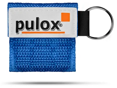 Produktbild von Pulox "RESPI-Key" Schlüsselanhänger Beatmungsmaske Blau