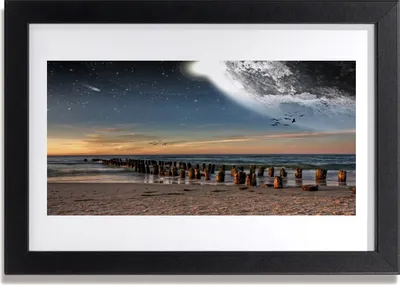 Produktbild von Bild 30x20 MDF-Rahmen Wandkunst Ocean Beach Landschaft