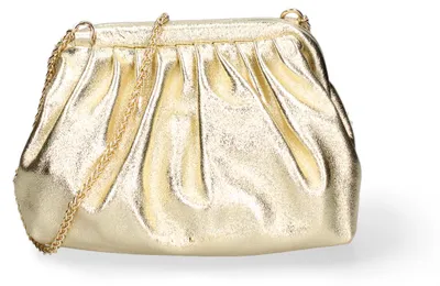 Produktbild von Umhängetasche Damen Schwarz Echtleder Druckknopf-Verschluss Black and Gold UNICA 24x20x12 cm JR-W-1049-BLACK-GOLD