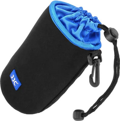 Produktbild von JJC NLP-17 leichter und belastbarer NEOPREN DSLR Objektivköcher Objektivtasche Lens Pouch mit Kordel-Verschluss für Spiegelreflex Objektive bis 90 x 170mm