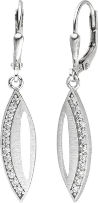 Produktbild von JOBO Ohrhänger 925 Sterling Silber 24 Zirkonia Ohrringe Boutons Silberohrringe