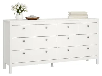 Produktbild von Kommode Kovsova, Wohnzimmerbuffet, Wohnzimmer-Sideboard, Moderne Küchen-Speisekammer, 160x38 h80 cm, Weiß