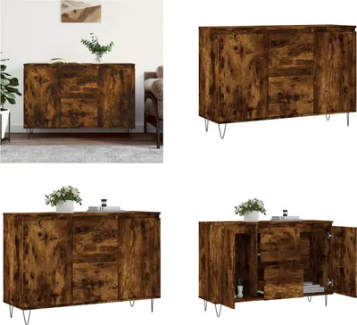 Produktbild von vidaXL Sideboard Räuchereiche 104x35x70 cm Holzwerkstoff - Sideboard - Sideboards - Kommode - Buffet