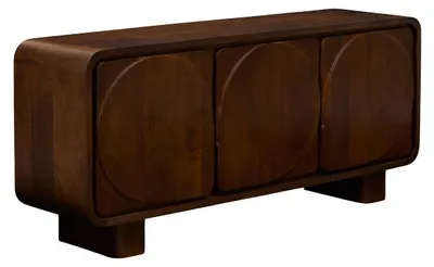 Produktbild von Rechteckiges sideboard „shelty“, 70 x 160 cm, 3 türen, braun  - Atmosphera créateur d'intérieur