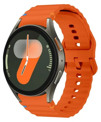 Obrázek produktu pro Pro Samsung Galaxy Watch 7 44 / 40 mm Silikonový náhradní pásek na ruku s vlnovým vzorem Orange
