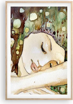 Produktbild von Gerahmtes Poster - Rahmen in heller Eiche - Frau modern - 61x91,5 cm - Wand Bild - Wanddeko - Wandbilder - Kunstposter - Wandposter - Bilderrahmen - Bilder - Kunstdruck - Wandbild - P2NPA61x91-3553